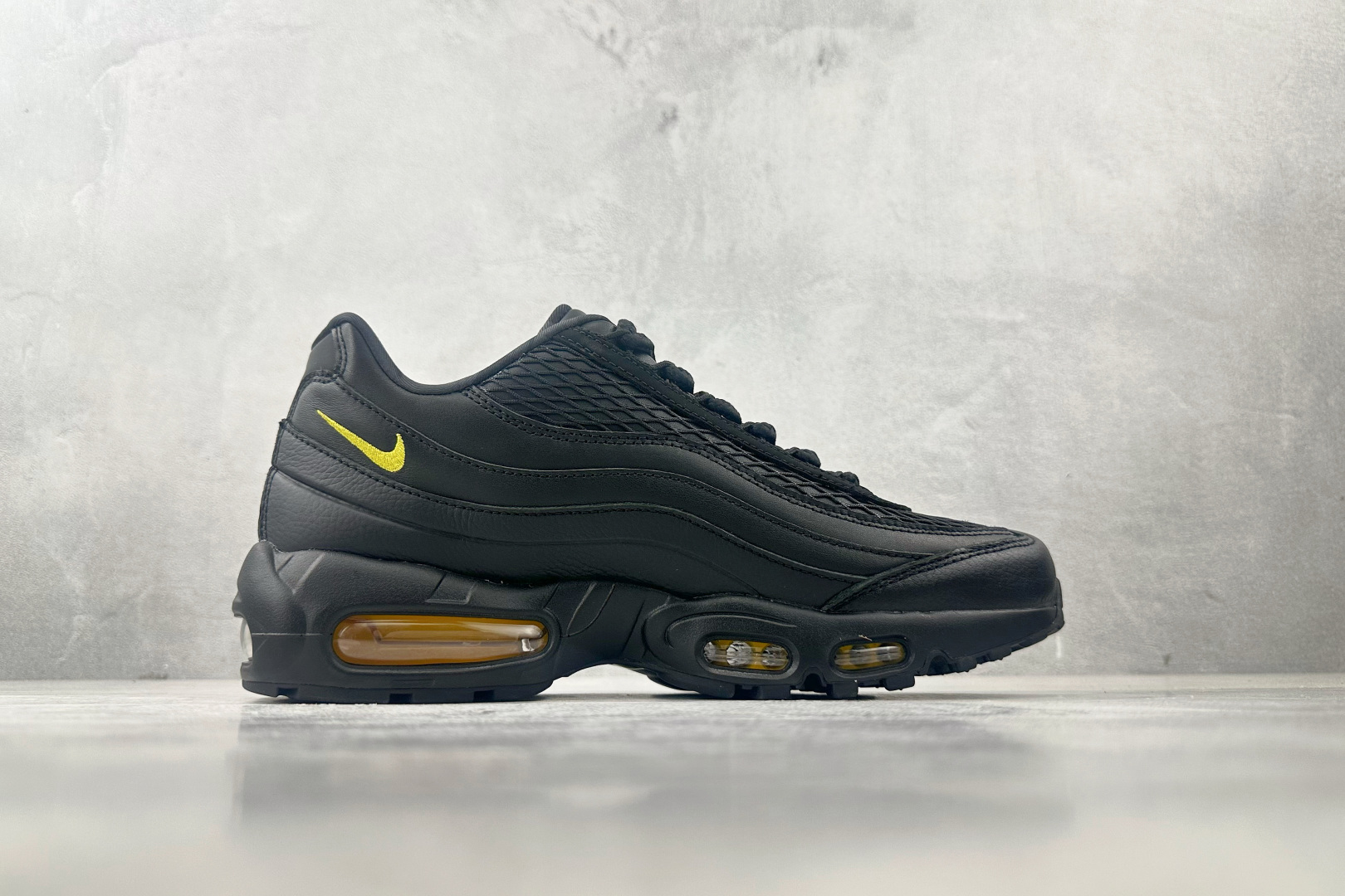 360 口碑神作 Corteiz x Nike Air Max 95 Tour Yellow 黑色 FB2709-003