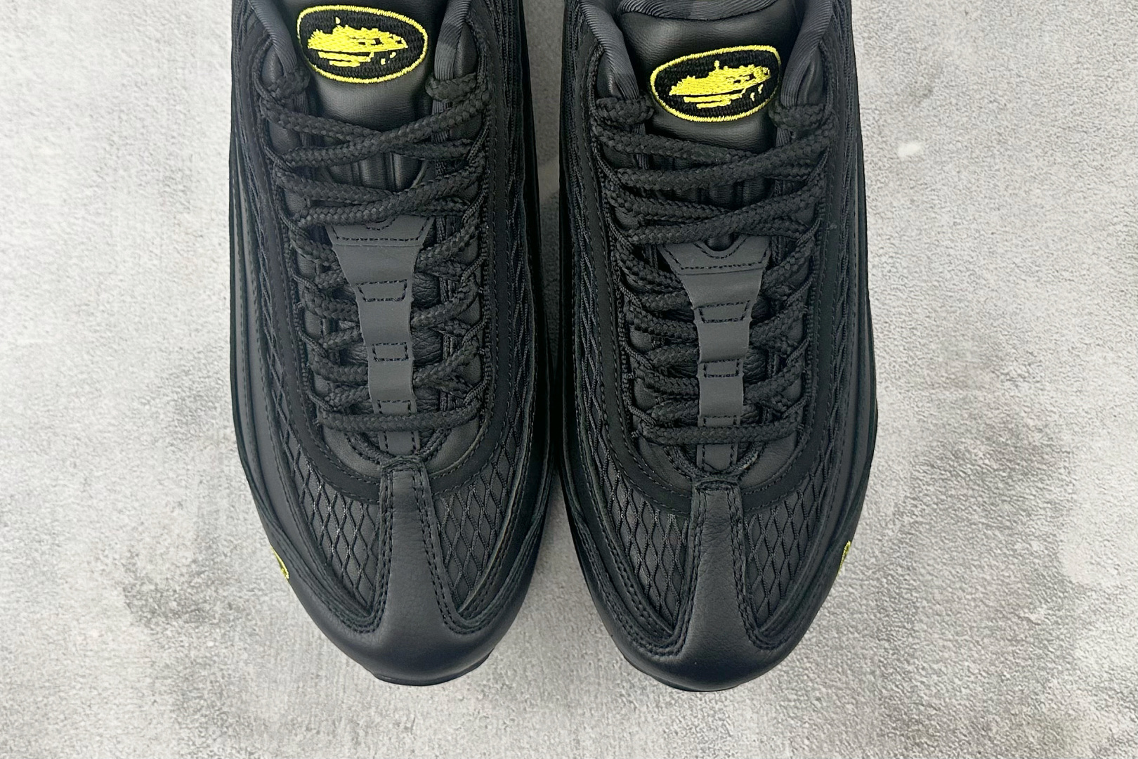 360 口碑神作 Corteiz x Nike Air Max 95 Tour Yellow 黑色 FB2709-003