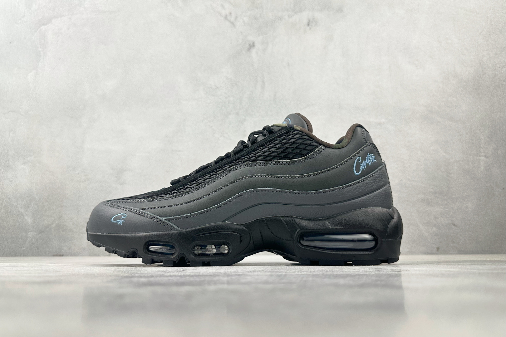 380 顶级纯原 完美复刻 CORTEIZ x Nike Air Max 95 ”Les Bleus”黑蓝 FB2709-002