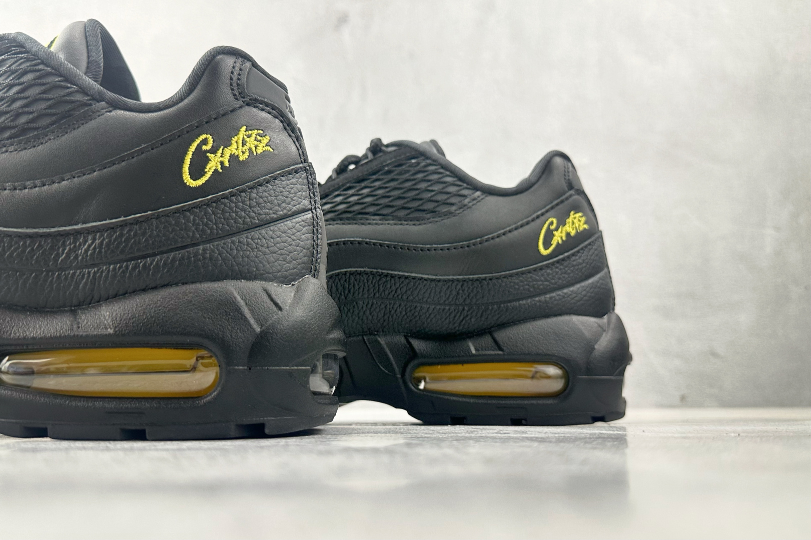 380 顶级纯原 完美复刻 Corteiz x Nike Air Max 95 Tour Yellow 黑色 FB2709-003