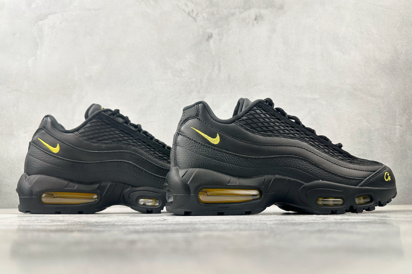 380 顶级纯原 完美复刻 Corteiz x Nike Air Max 95 Tour Yellow 黑色 FB2709-003