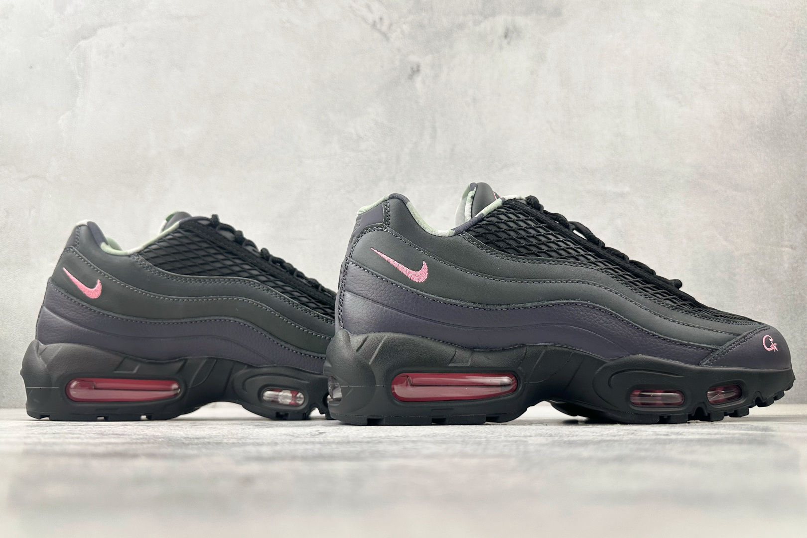 380 顶级纯原 完美复刻 Corteiz x Nike Air Max 95 ”Pink Beam”黑粉 FB2709-001
