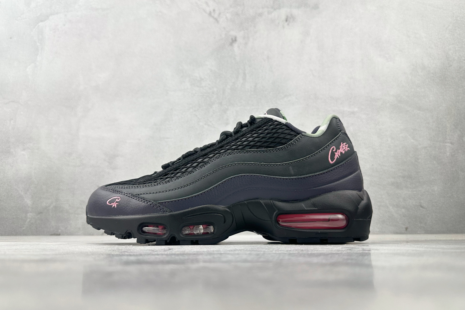380 顶级纯原 完美复刻 Corteiz x Nike Air Max 95 ”Pink Beam”黑粉 FB2709-001