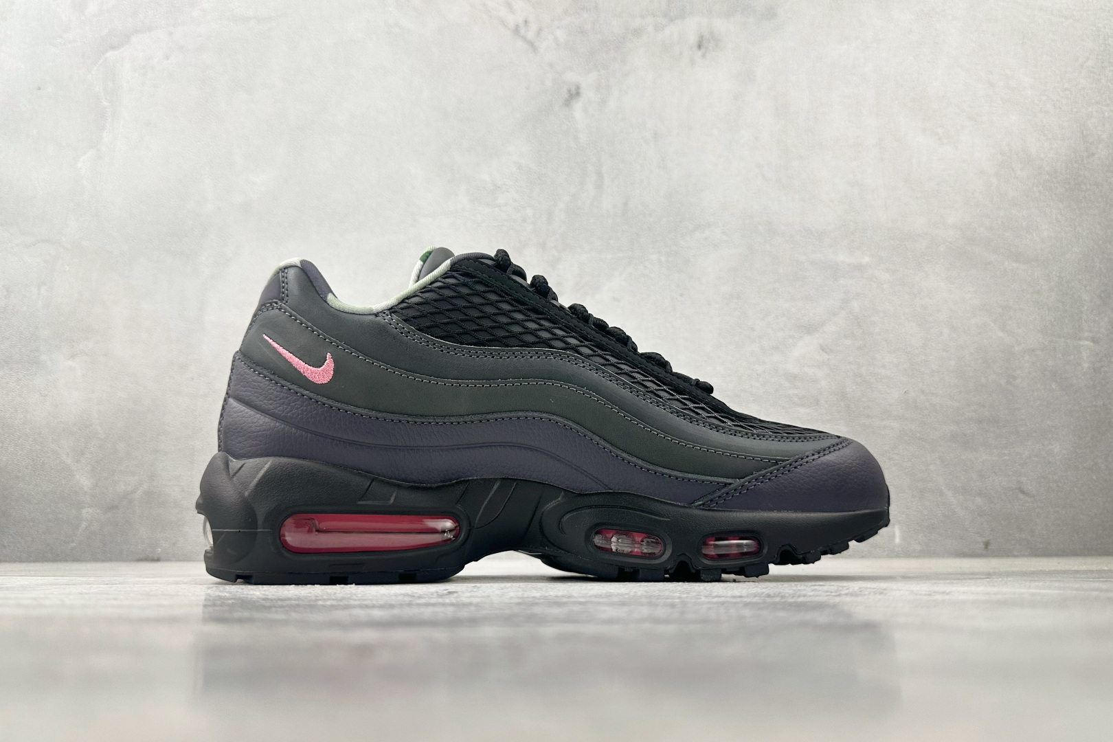 380 顶级纯原 完美复刻 Corteiz x Nike Air Max 95 ”Pink Beam”黑粉 FB2709-001