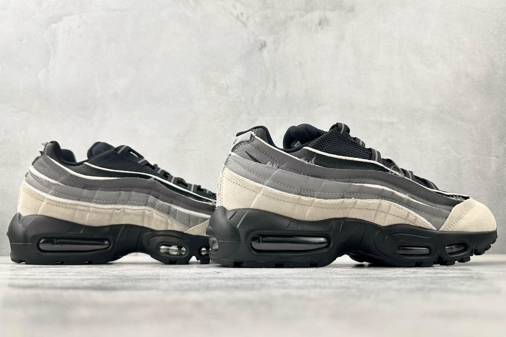 GX 本地顶级纯原 完美复刻 CDG × Nike Air Max 95 联名 黑白灰货号：CU8406