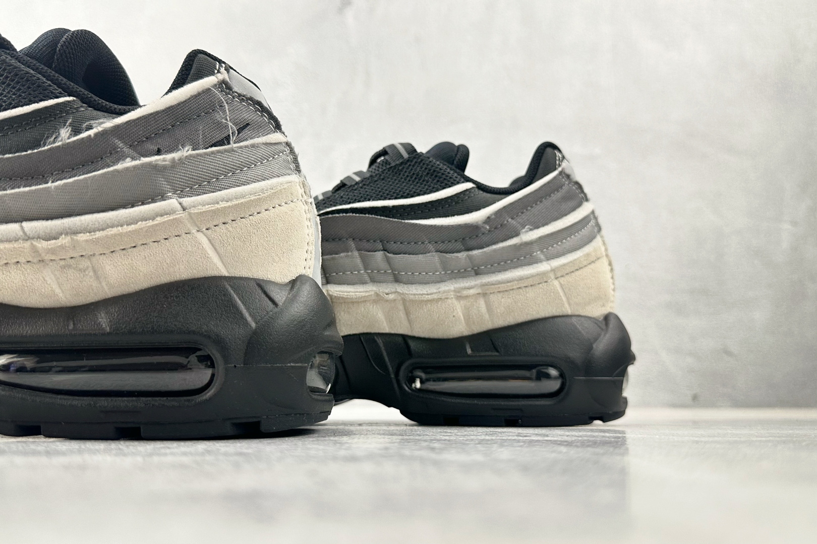 GX 本地顶级纯原 完美复刻 CDG × Nike Air Max 95 联名 黑白灰货号：CU8406