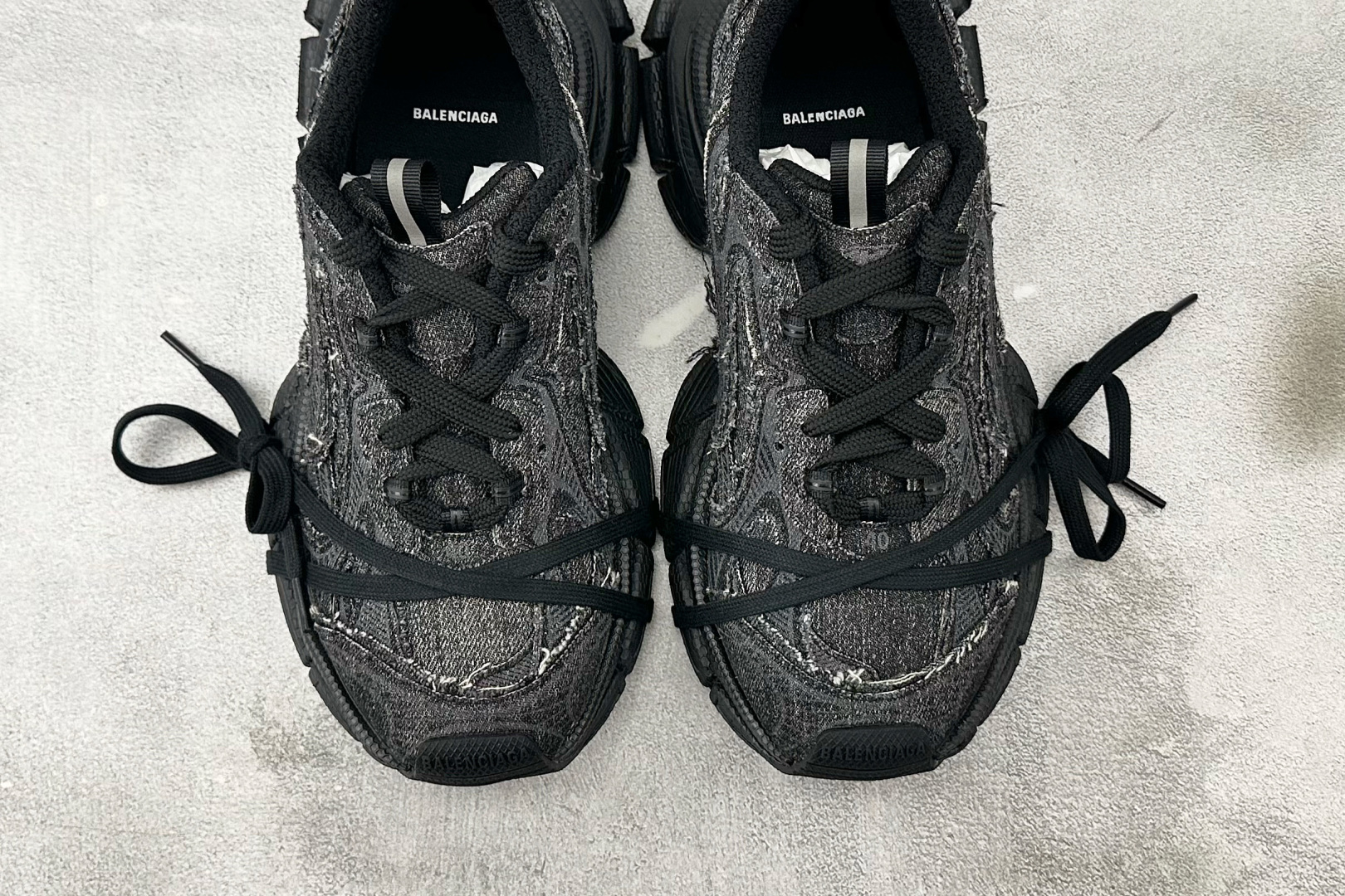 P360Balenciaga巴黎世家 3XL 牛仔黑灰 734734WTSAX