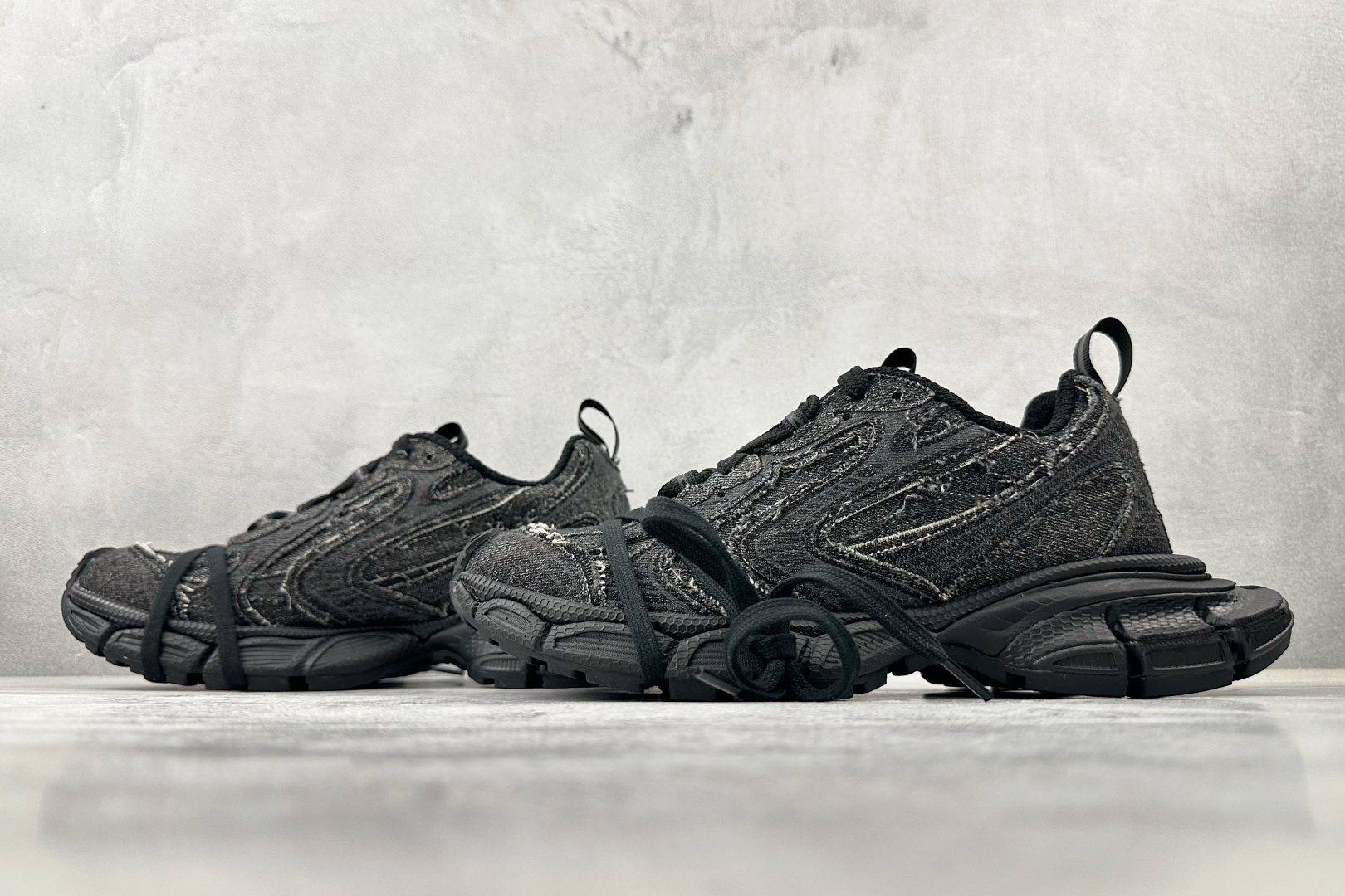 P360Balenciaga巴黎世家 3XL 牛仔黑灰 734734WTSAX