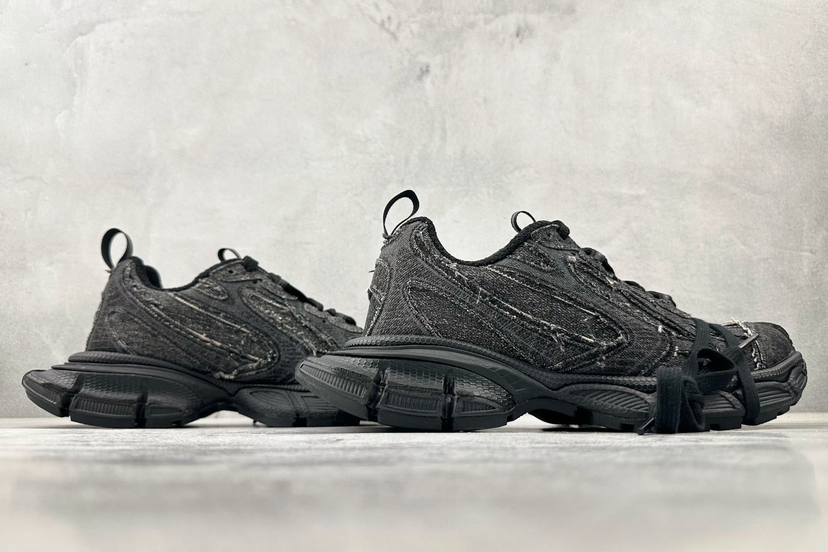 P360Balenciaga巴黎世家 3XL 牛仔黑灰 734734WTSAX