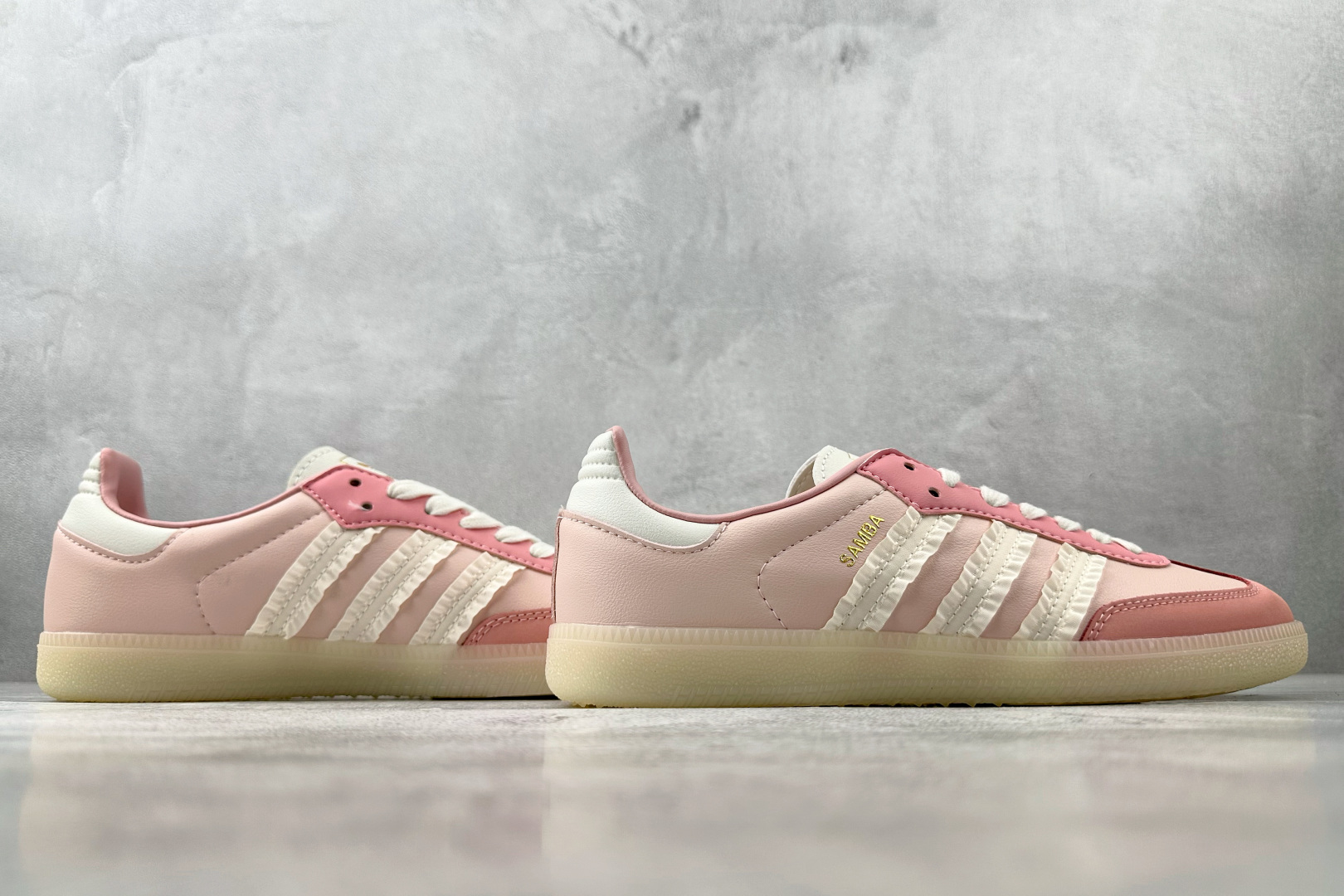 210 平台爆款 adidas originals SAMBA 粉色 JR8830