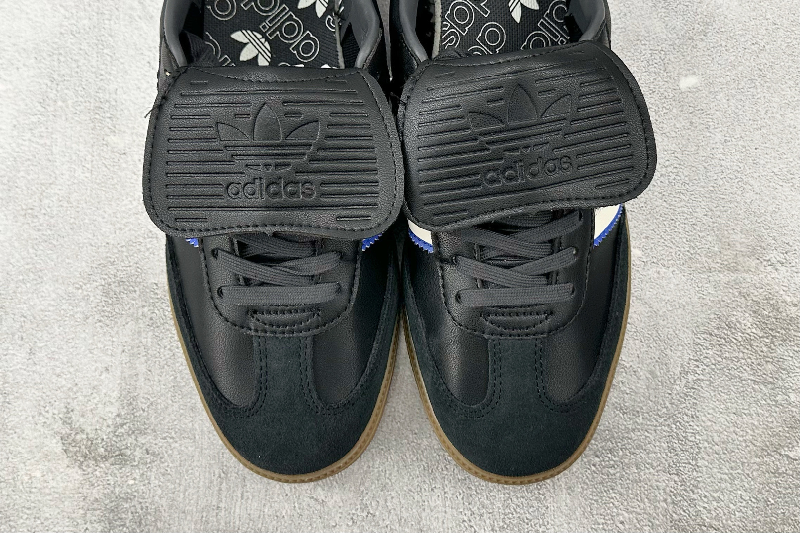 210 平台爆款 adidas originals Samba Long Tongue 黑蓝色 JQ5125