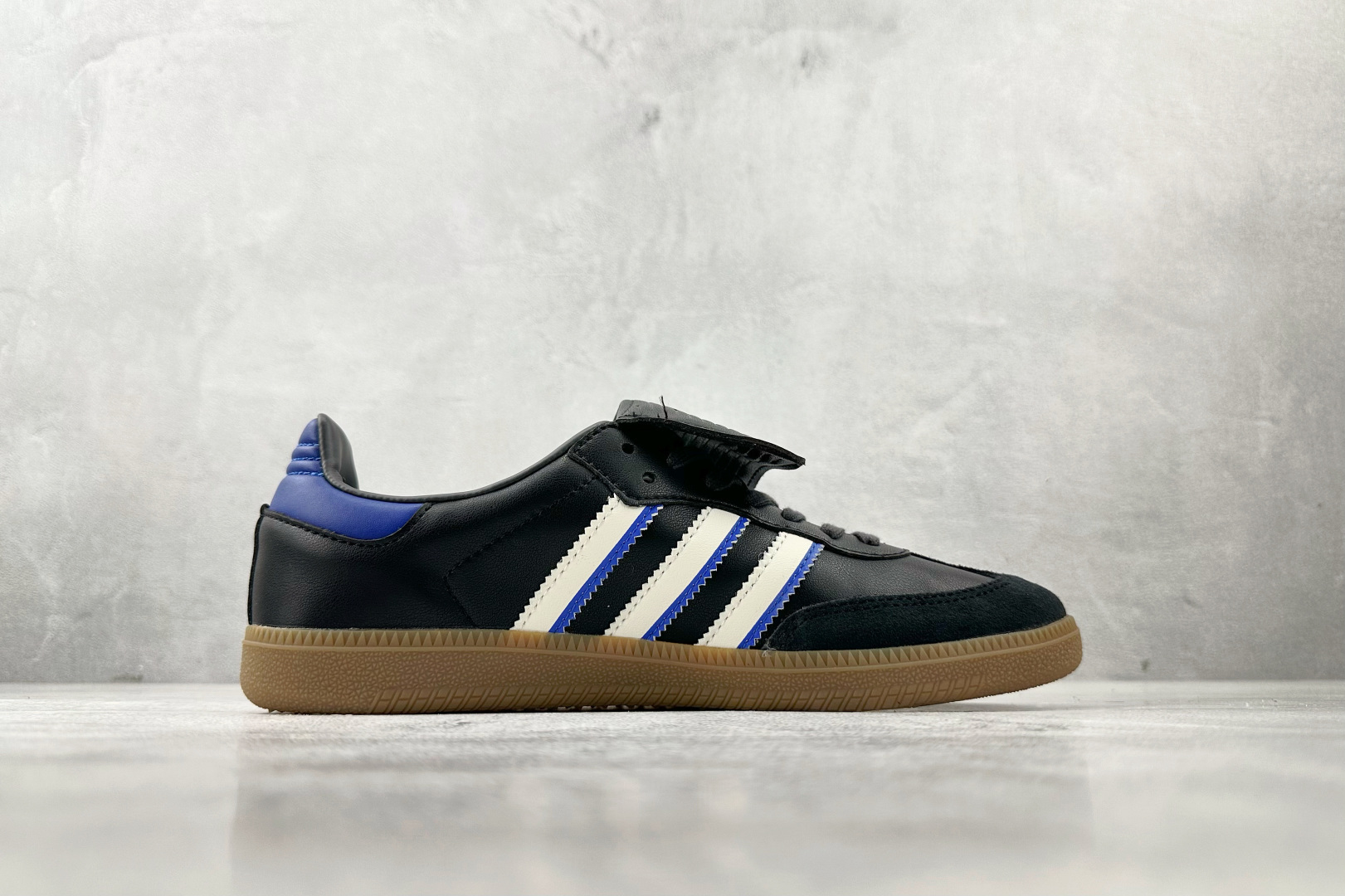 210 平台爆款 adidas originals Samba Long Tongue 黑蓝色 JQ5125