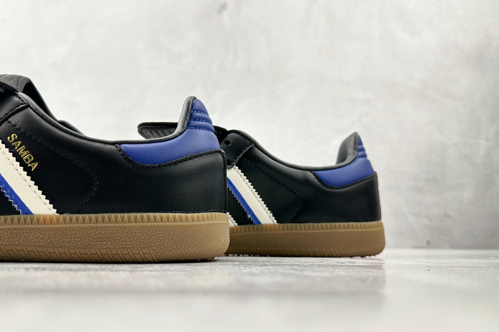 210 平台爆款 adidas originals Samba Long Tongue 黑蓝色 JQ5125