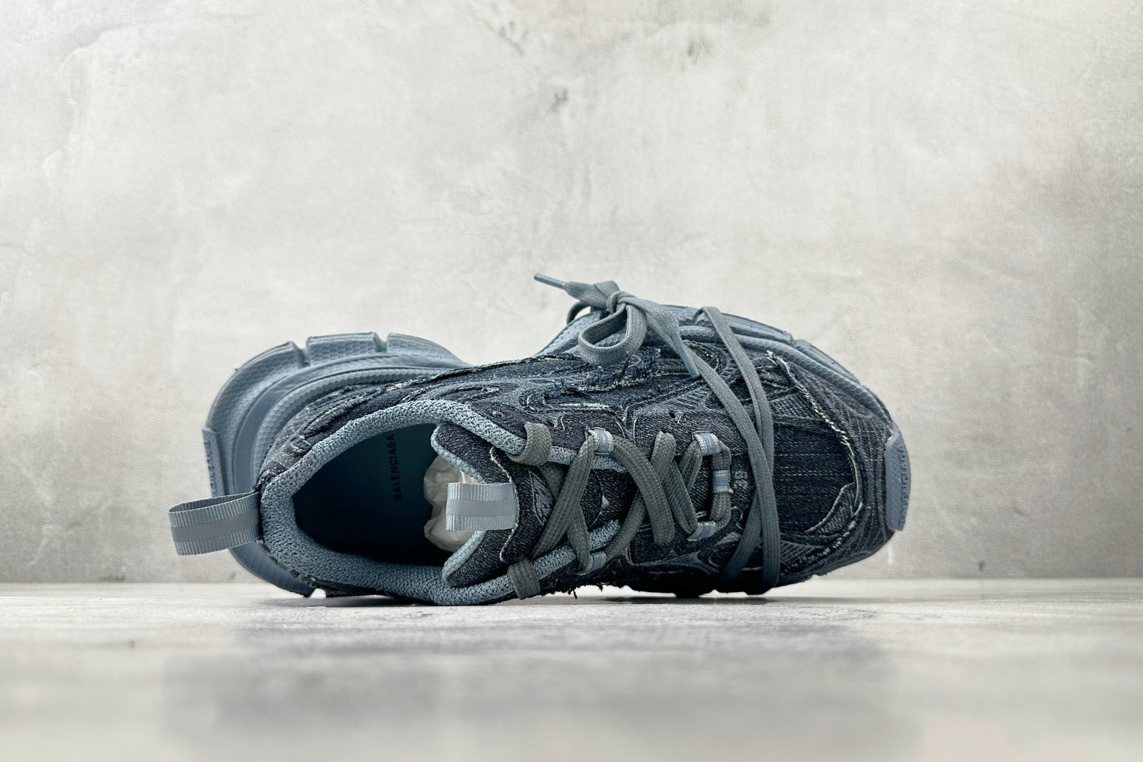 400 代购版 Balenciaga巴黎世家 3XL 牛仔深蓝 734734WTSAX