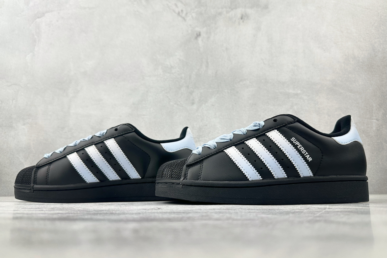 平台爆款 定制球鞋 adidas originals Superstar 2 碎冰蓝黑 JH9977