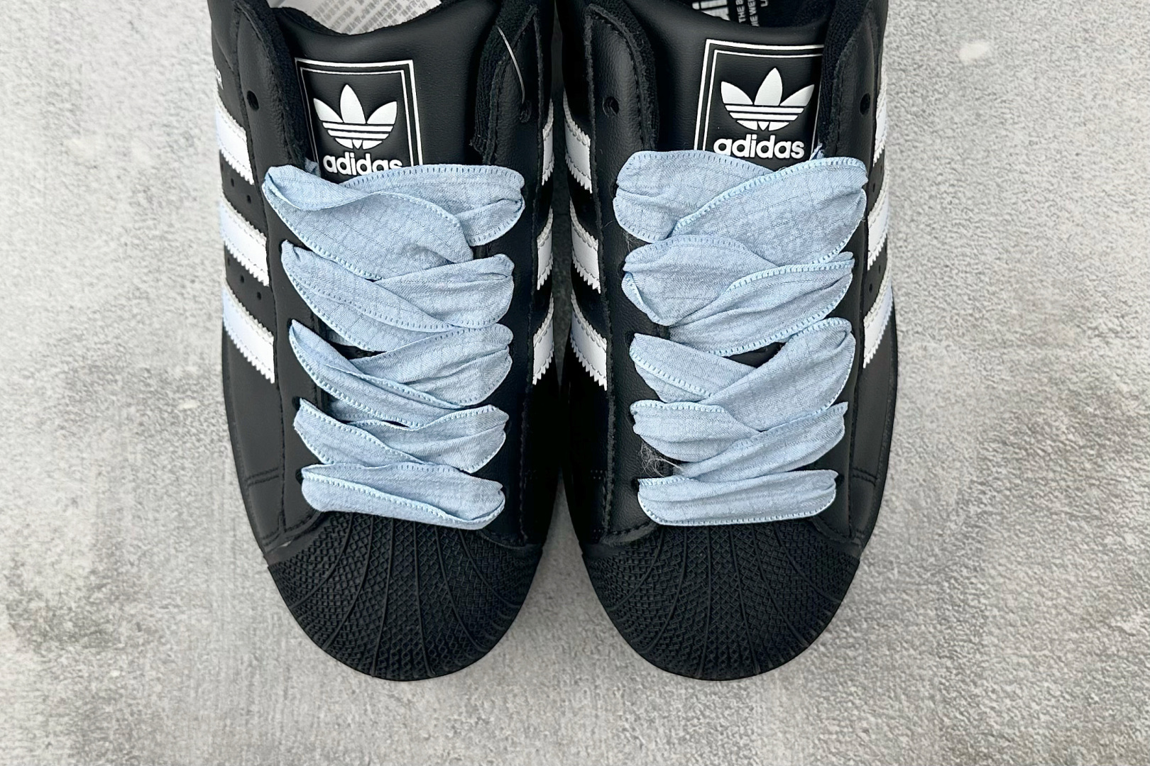 平台爆款 定制球鞋 adidas originals Superstar 2 碎冰蓝黑 JH9977