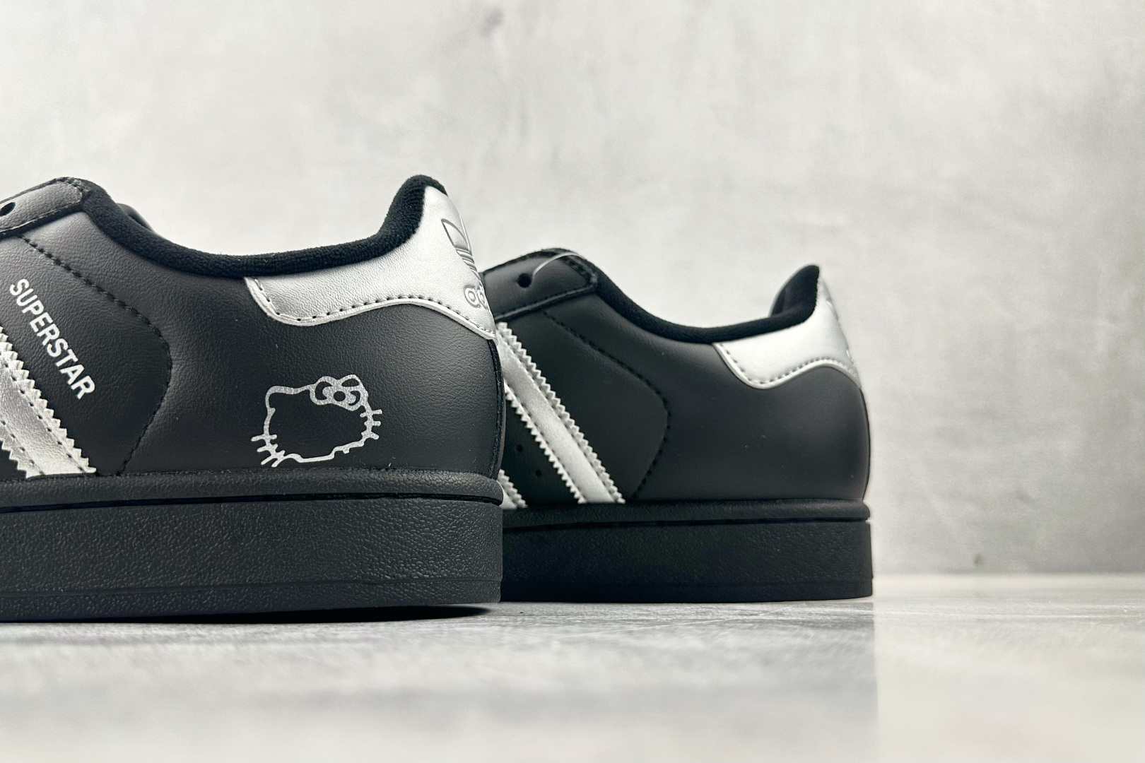 170 平台爆款 定制球鞋 adidas originals Superstar 2 月光喵 黑银 JI0079