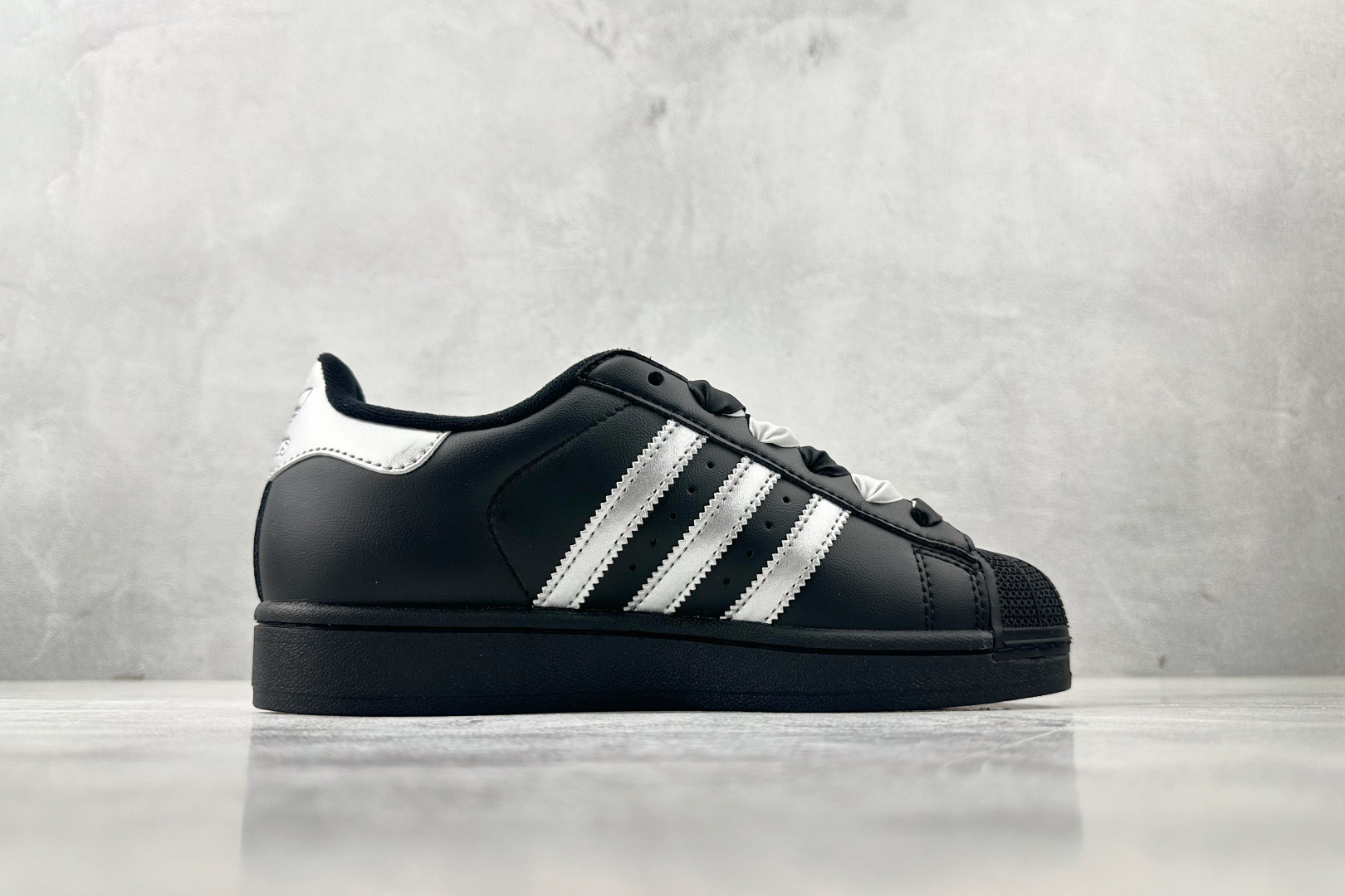 170 平台爆款 定制球鞋 adidas originals Superstar 2 月光喵 黑银 JI0079