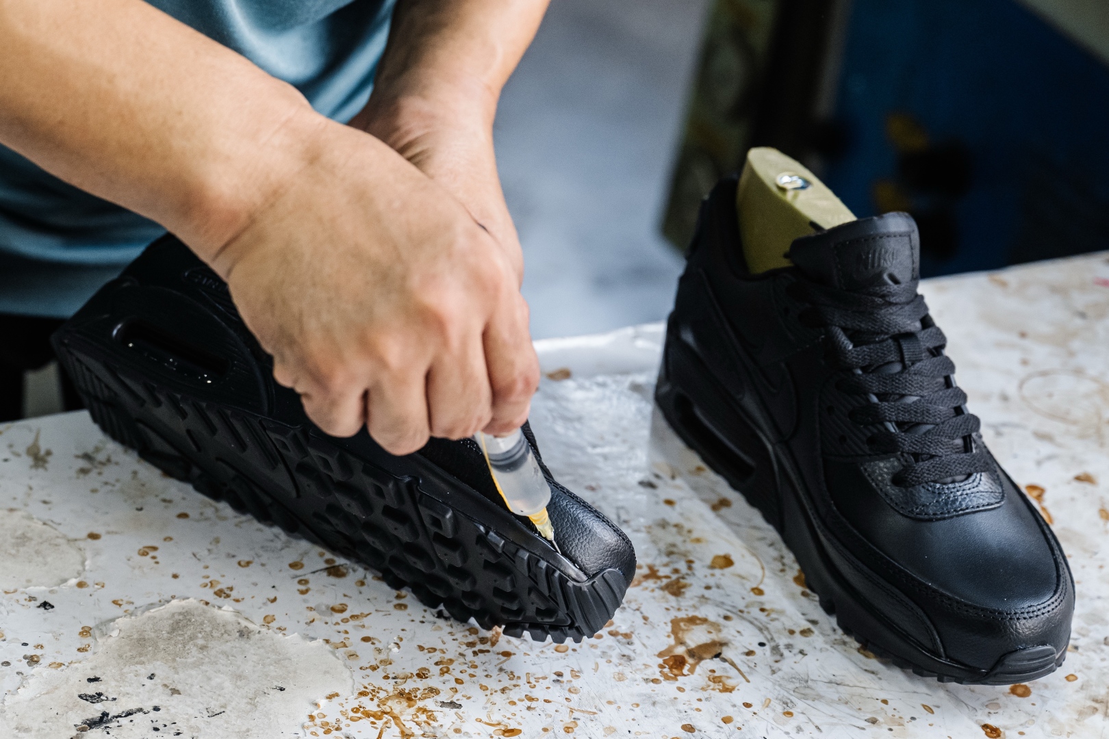 Nike Air Max 90 Black Leather Original Quality, CZ5594-001 7 cmp i1758287174411 6352 0 5