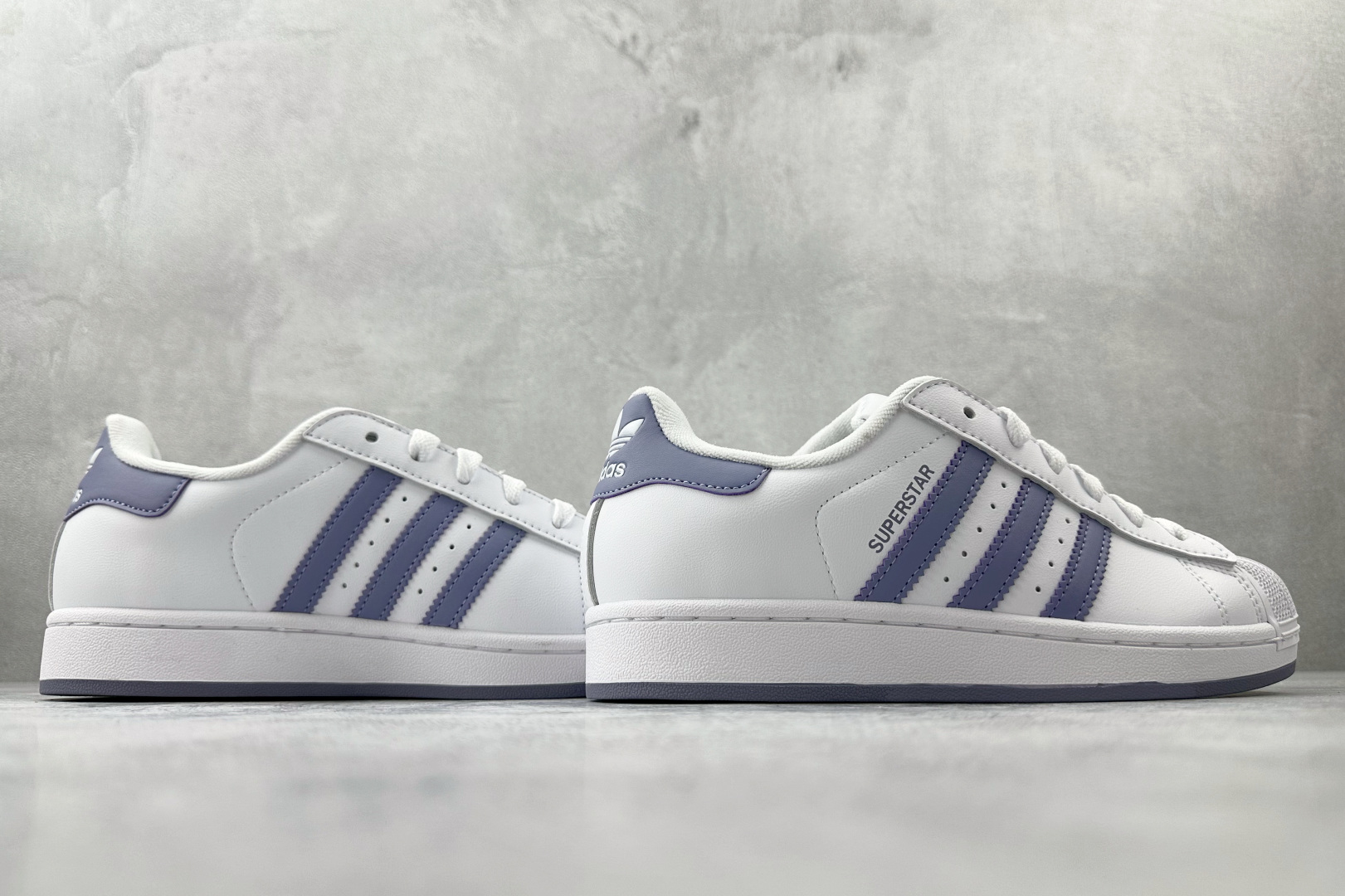 平台专供 adidas originals Superstar 2 白紫色货号：JS1373尺码：35.
