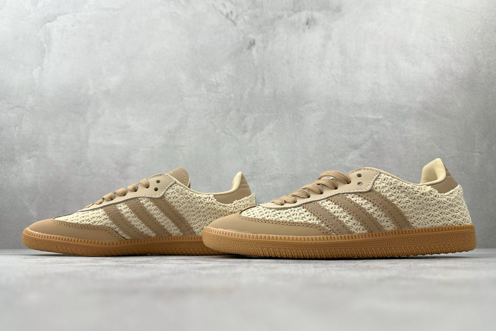 160 出口订单 adidas originals Samba Crochet Pack 棕褐色 JR9446