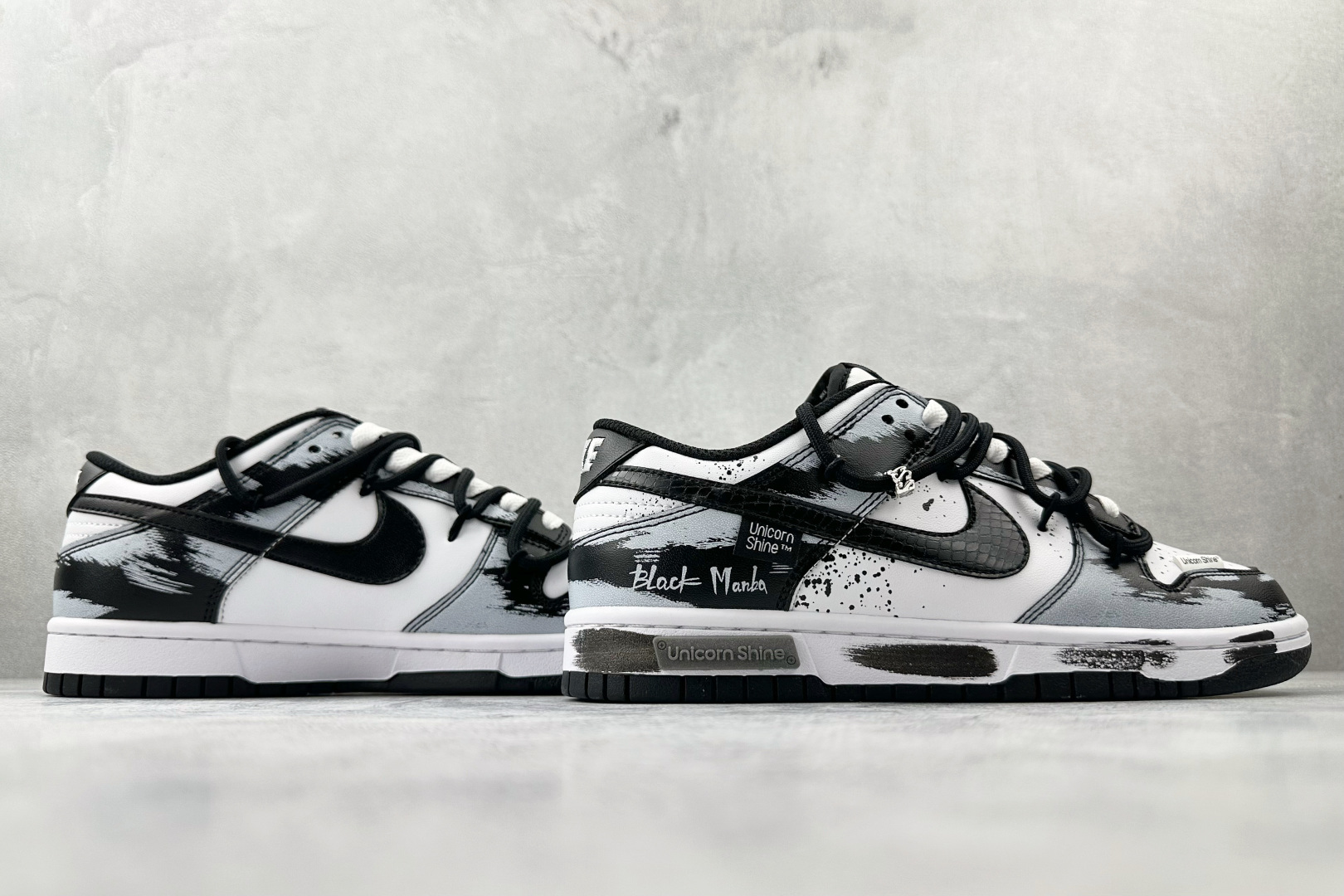 220 定制球鞋 Nike Dunk Low 死神曼巴 白黑灰 DD1503-101