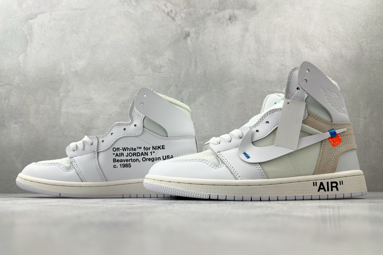 280 OFF-WHITE × Jordan Air Jordan 1 High White the ten 白蓝 欧洲限定 AQ0818-100