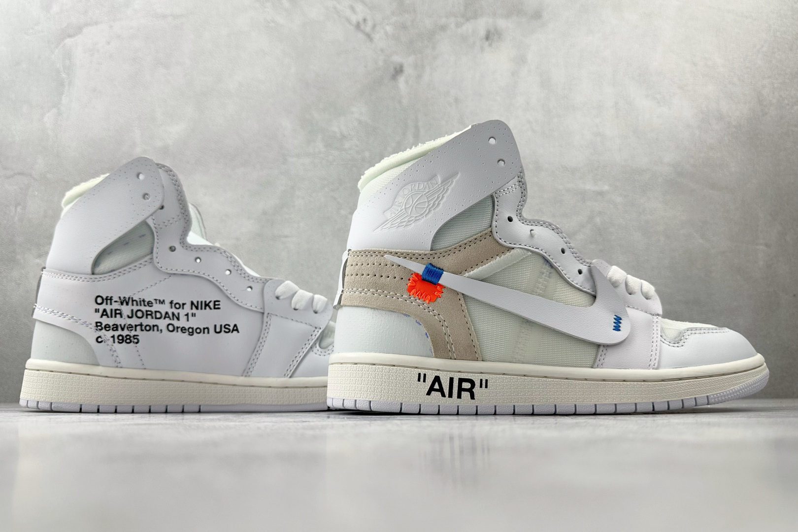 280 OFF-WHITE × Jordan Air Jordan 1 High White the ten 白蓝 欧洲限定 AQ0818-100