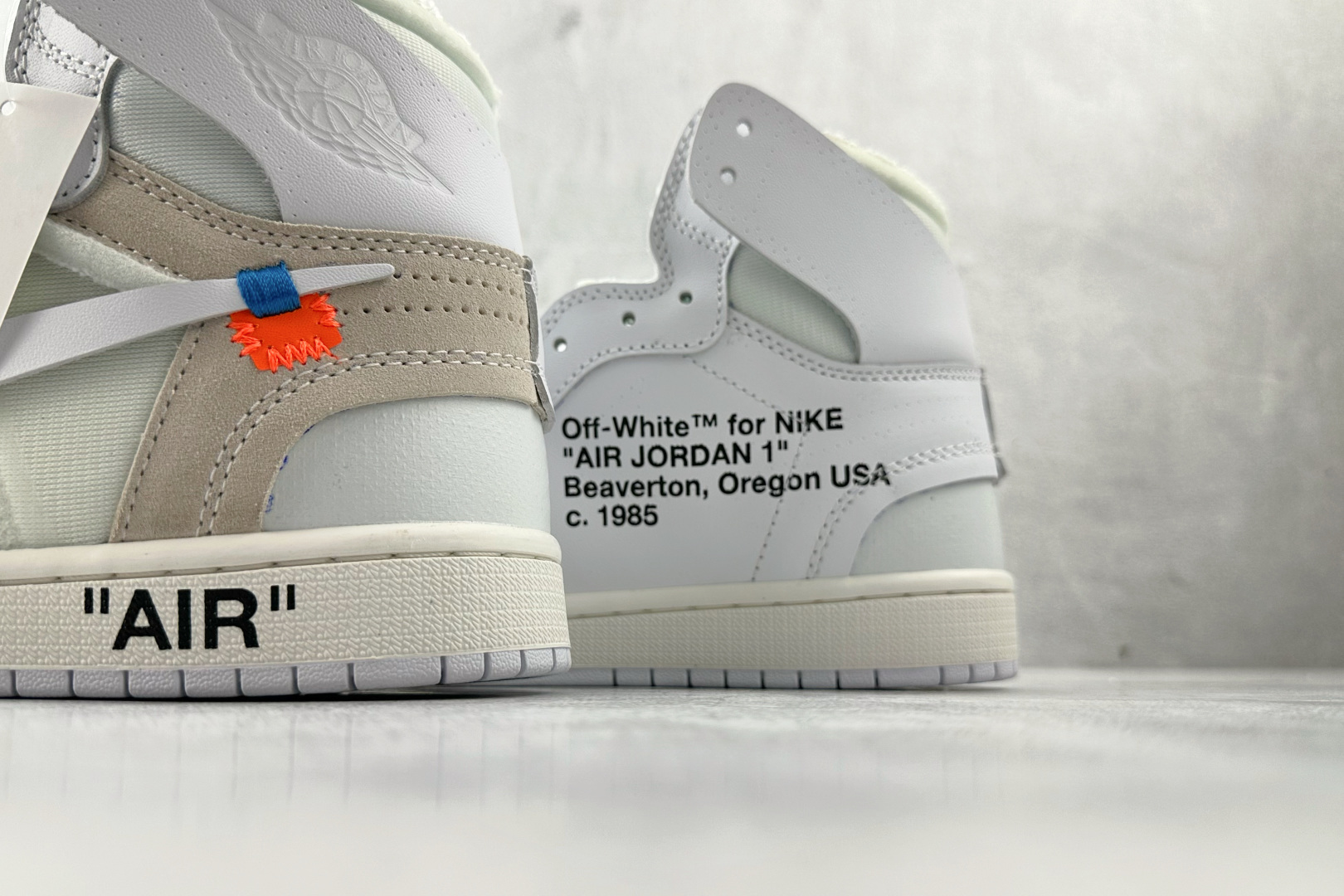 280 OFF-WHITE × Jordan Air Jordan 1 High White the ten 白蓝 欧洲限定 AQ0818-100