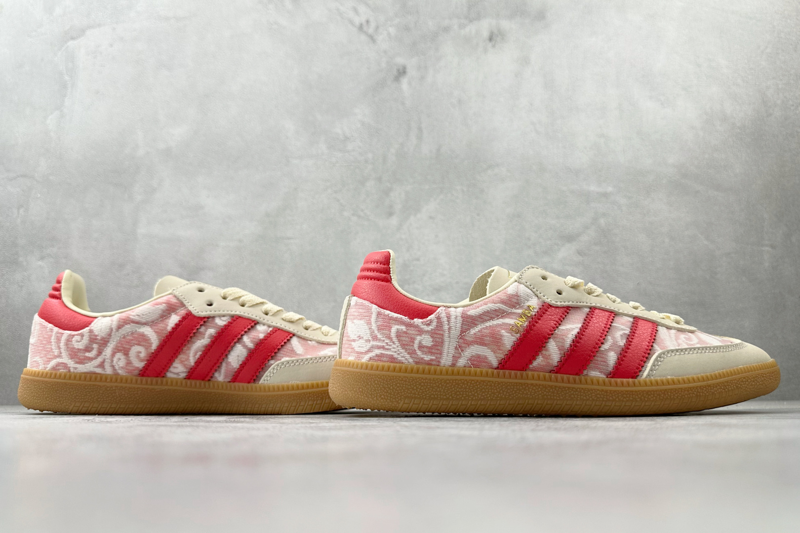 170 adidas originals SAMBA 白粉色 JR8841