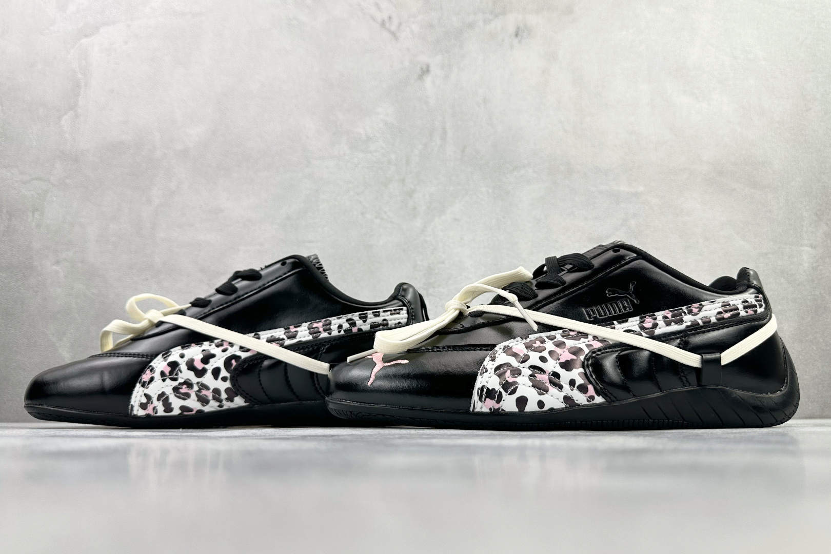 定制球鞋 PUMA彪马 Speedcat 系列 豹纹法国女仆 黑白粉 404391-01
