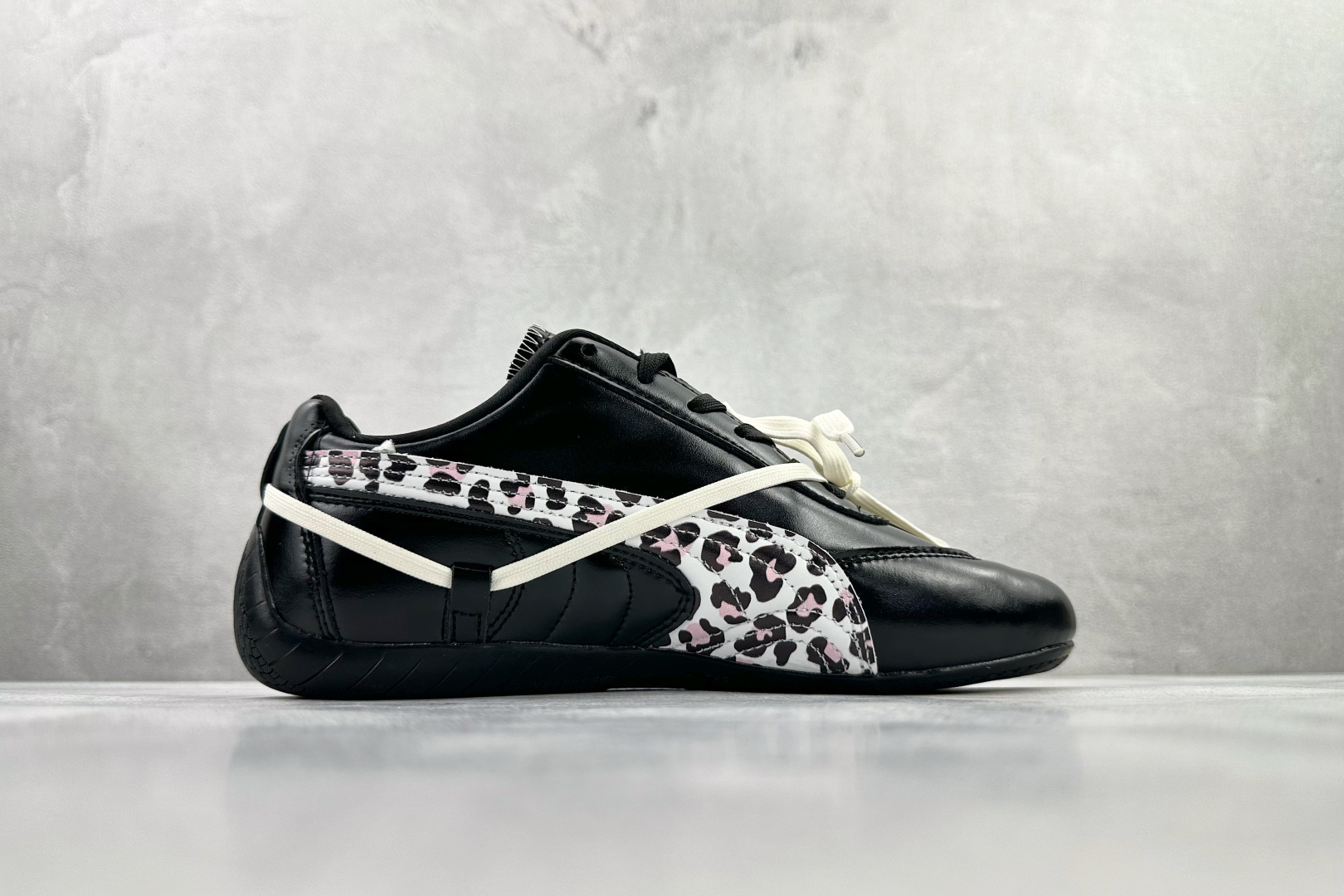 定制球鞋 PUMA彪马 Speedcat 系列 豹纹法国女仆 黑白粉 404391-01