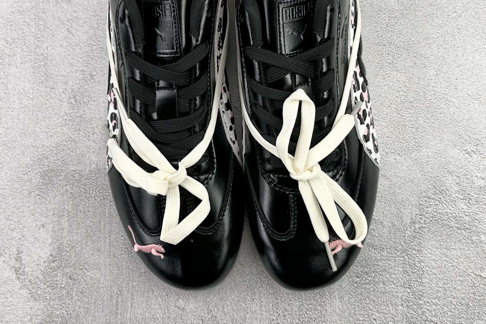 定制球鞋 PUMA彪马 Speedcat 系列 豹纹法国女仆 黑白粉 404391-01
