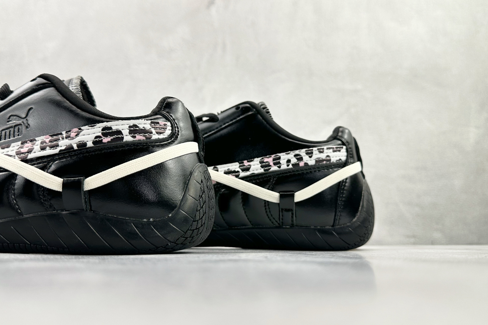 定制球鞋 PUMA彪马 Speedcat 系列 豹纹法国女仆 黑白粉 404391-01