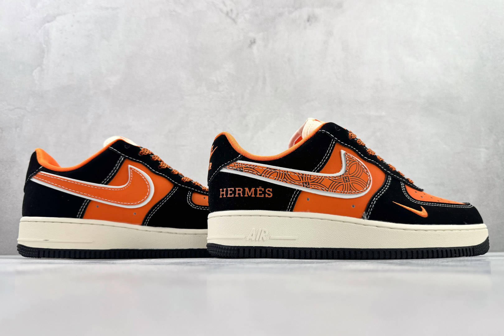 Nike Air Force 1 07 HERMES 联名 黑橙 XL1979-112