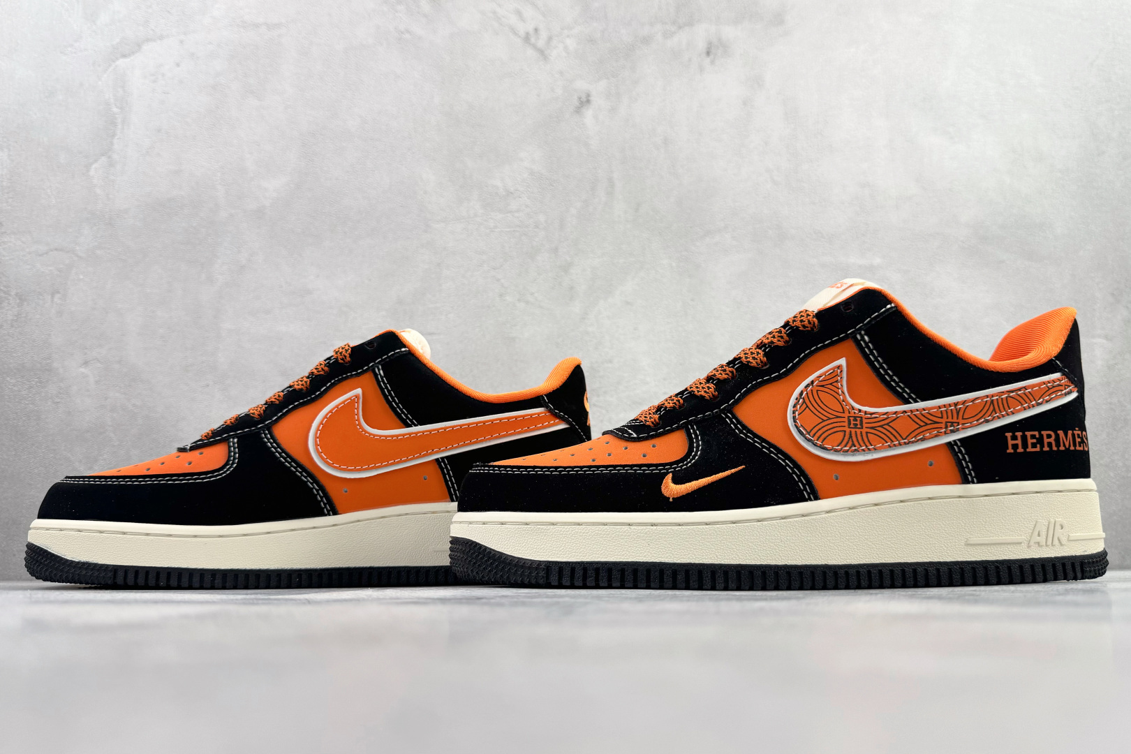 Nike Air Force 1 07 HERMES 联名 黑橙 XL1979-112