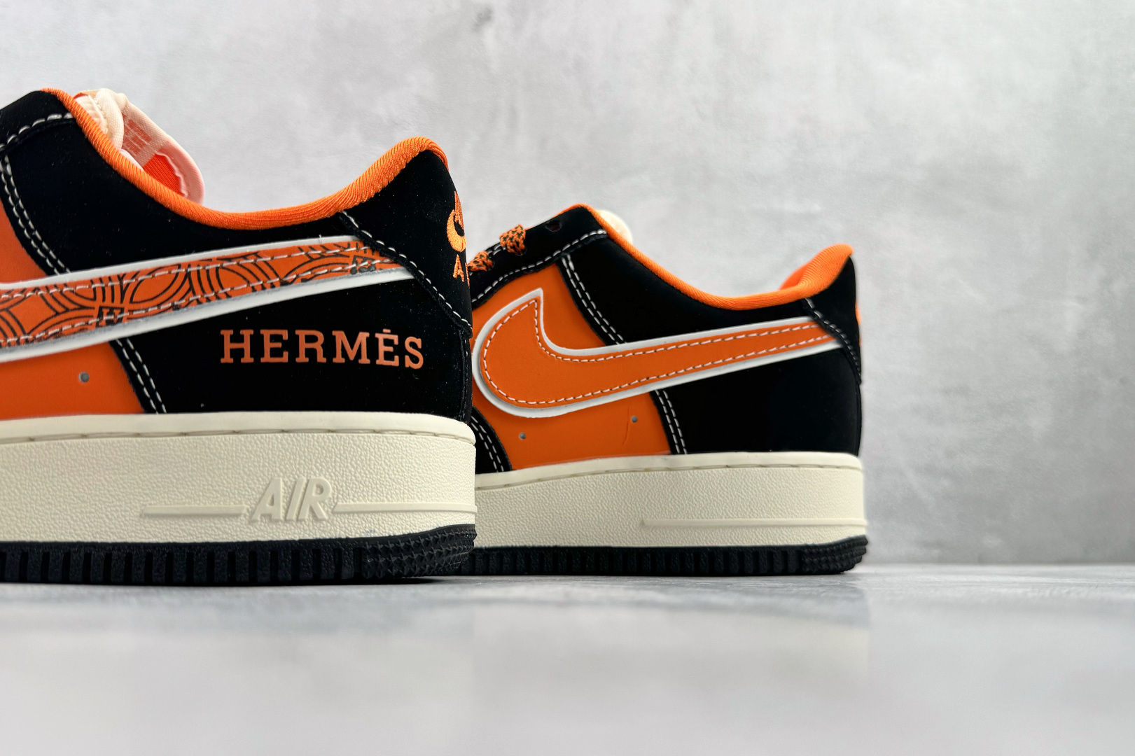 Nike Air Force 1 07 HERMES 联名 黑橙 XL1979-112