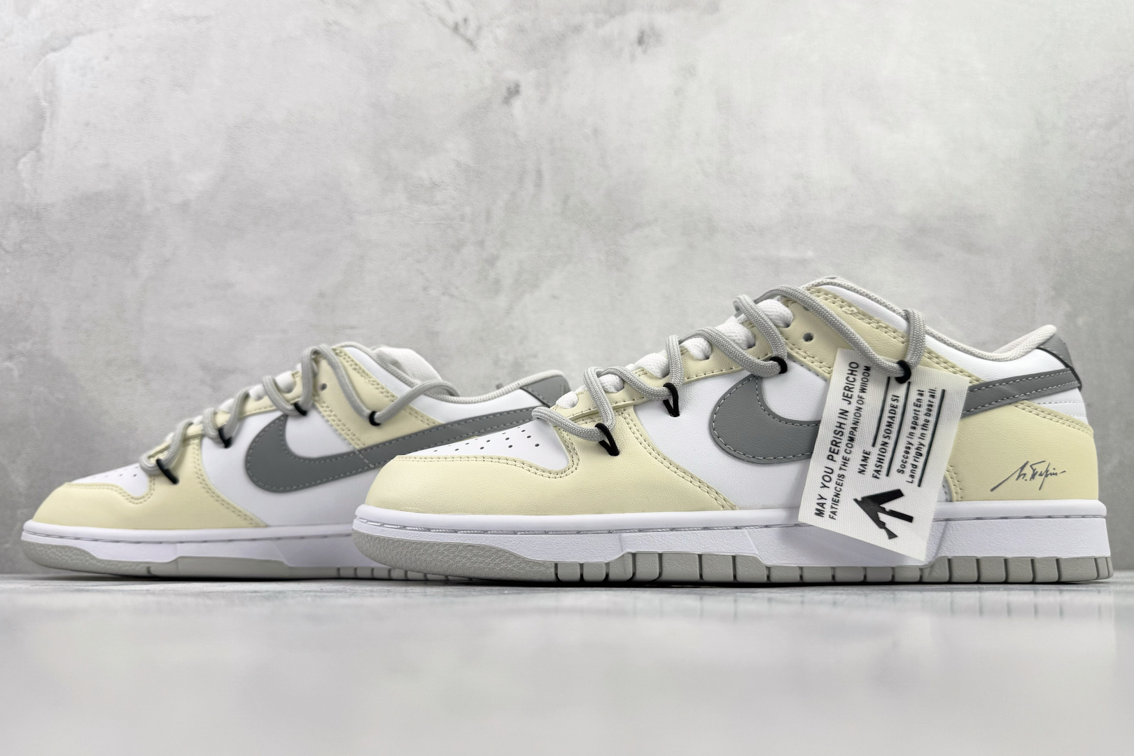 K13 220 定制球鞋 Nike Dunk Low 云影灰棕 灰白 HF0730-160