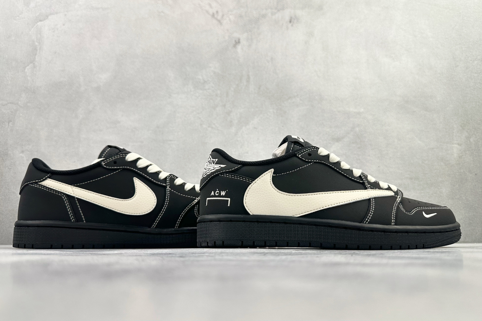 280 定制 Air Jordan 1 Low ow SP 倒钩 联名 黑白 AC1898-101