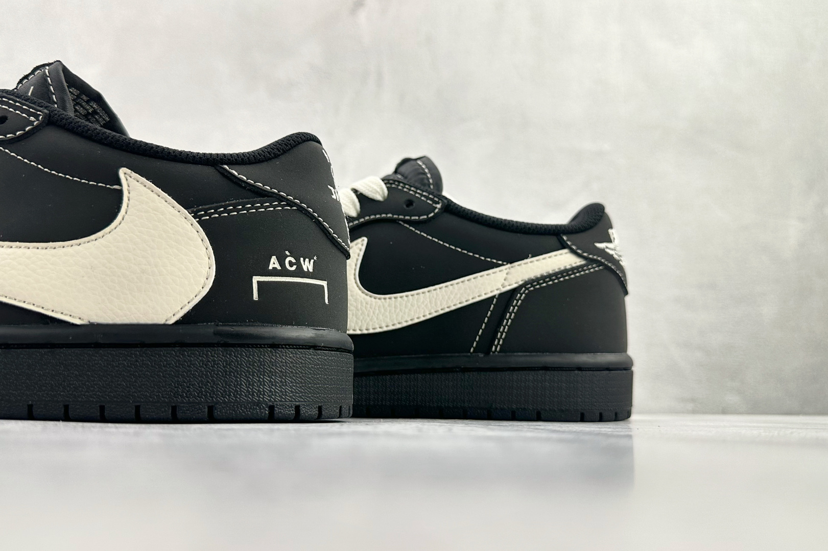280 定制 Air Jordan 1 Low ow SP 倒钩 联名 黑白 AC1898-101