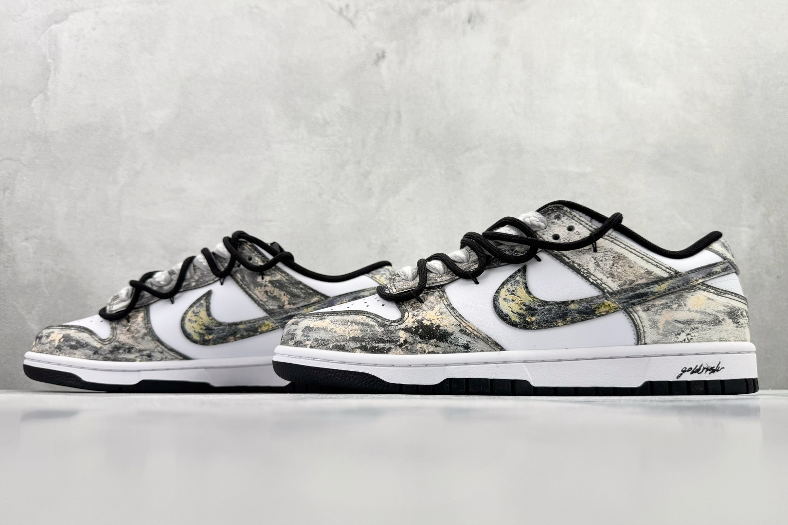 定制球鞋 Nike Dunk LOW RETRO 淘金热 黑白金 HF5441-100