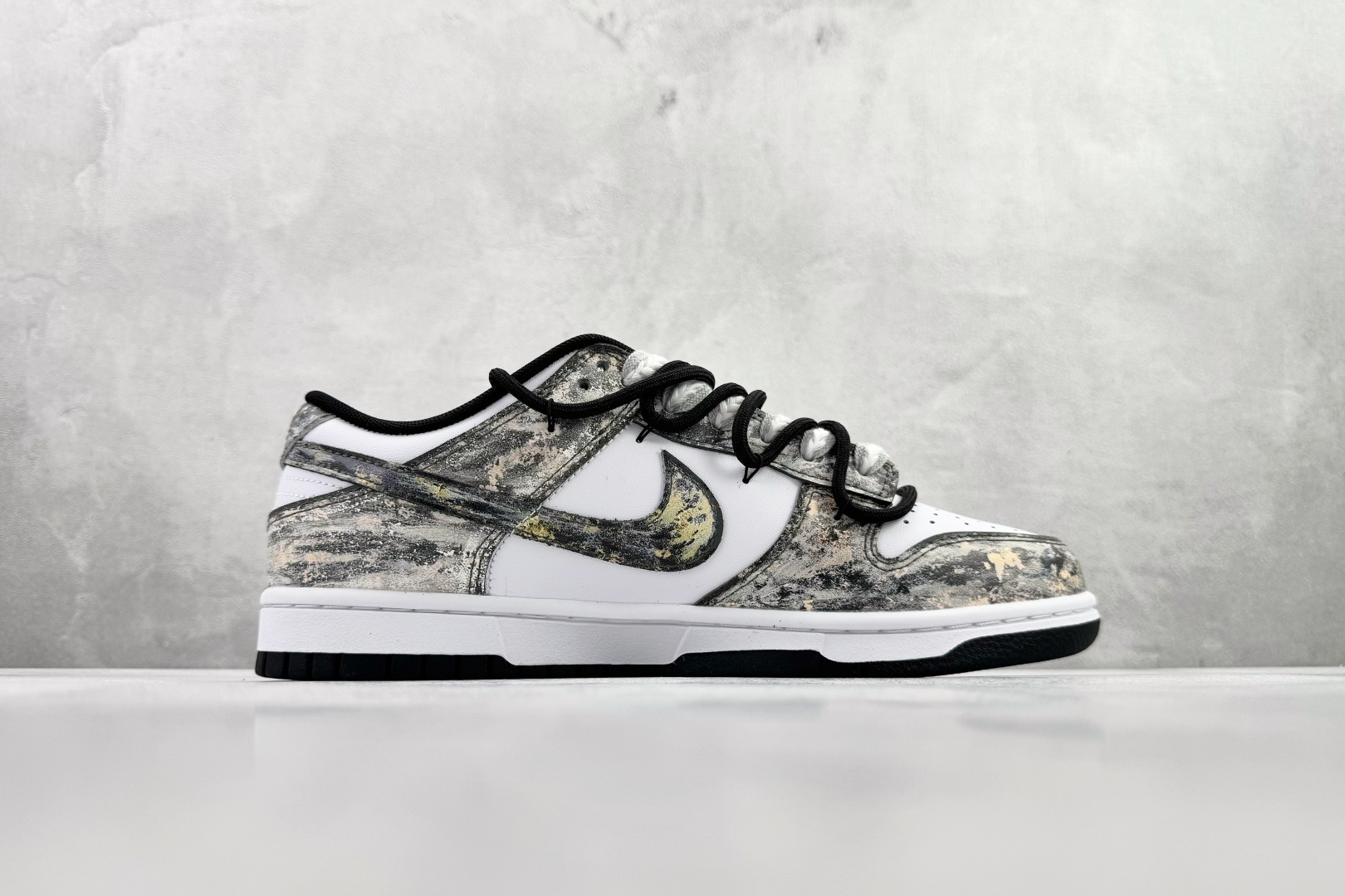 定制球鞋 Nike Dunk LOW RETRO 淘金热 黑白金 HF5441-100