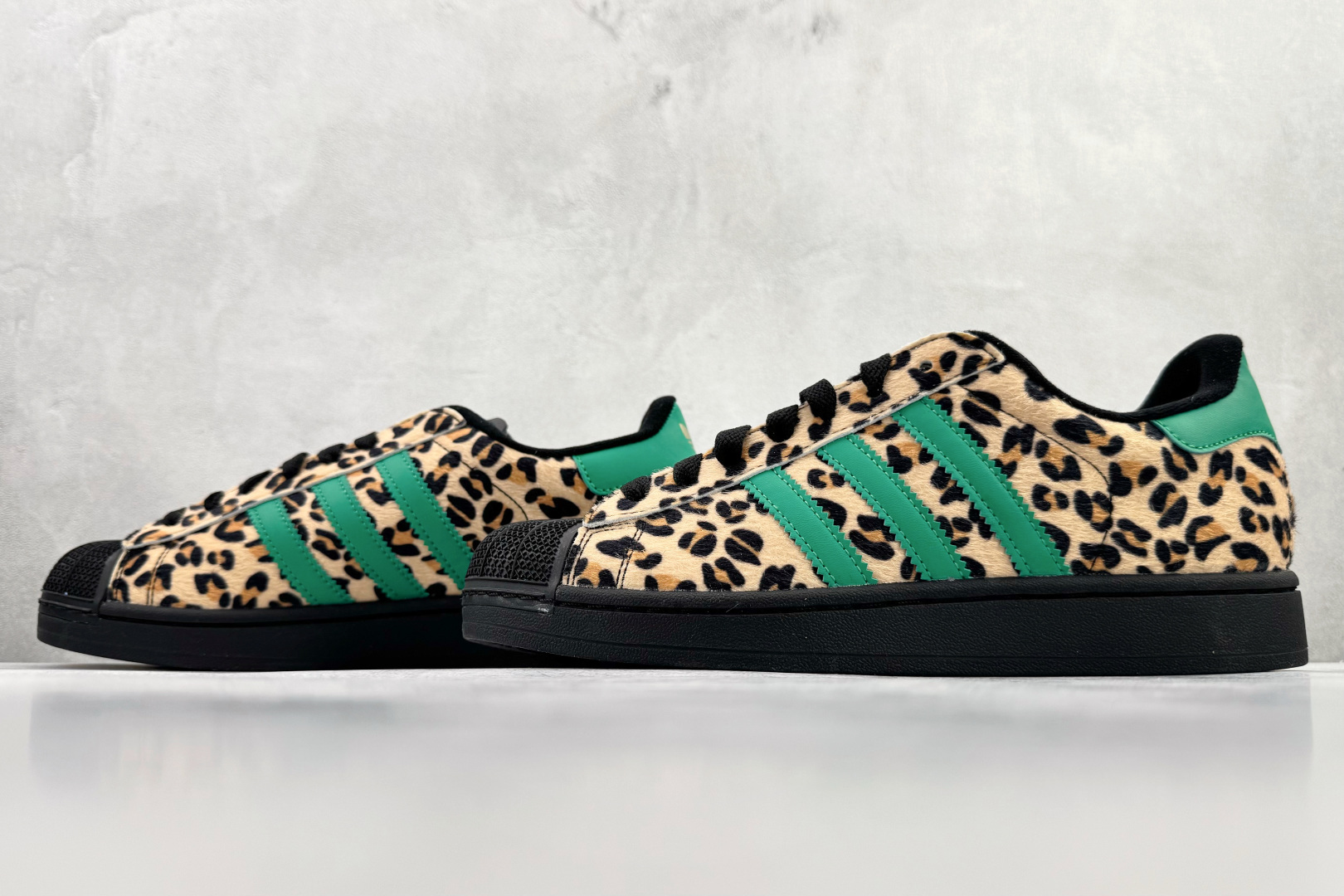 170 平台订单 adidas originals SUPERSTAR Leopard 黑绿色 JP8165
