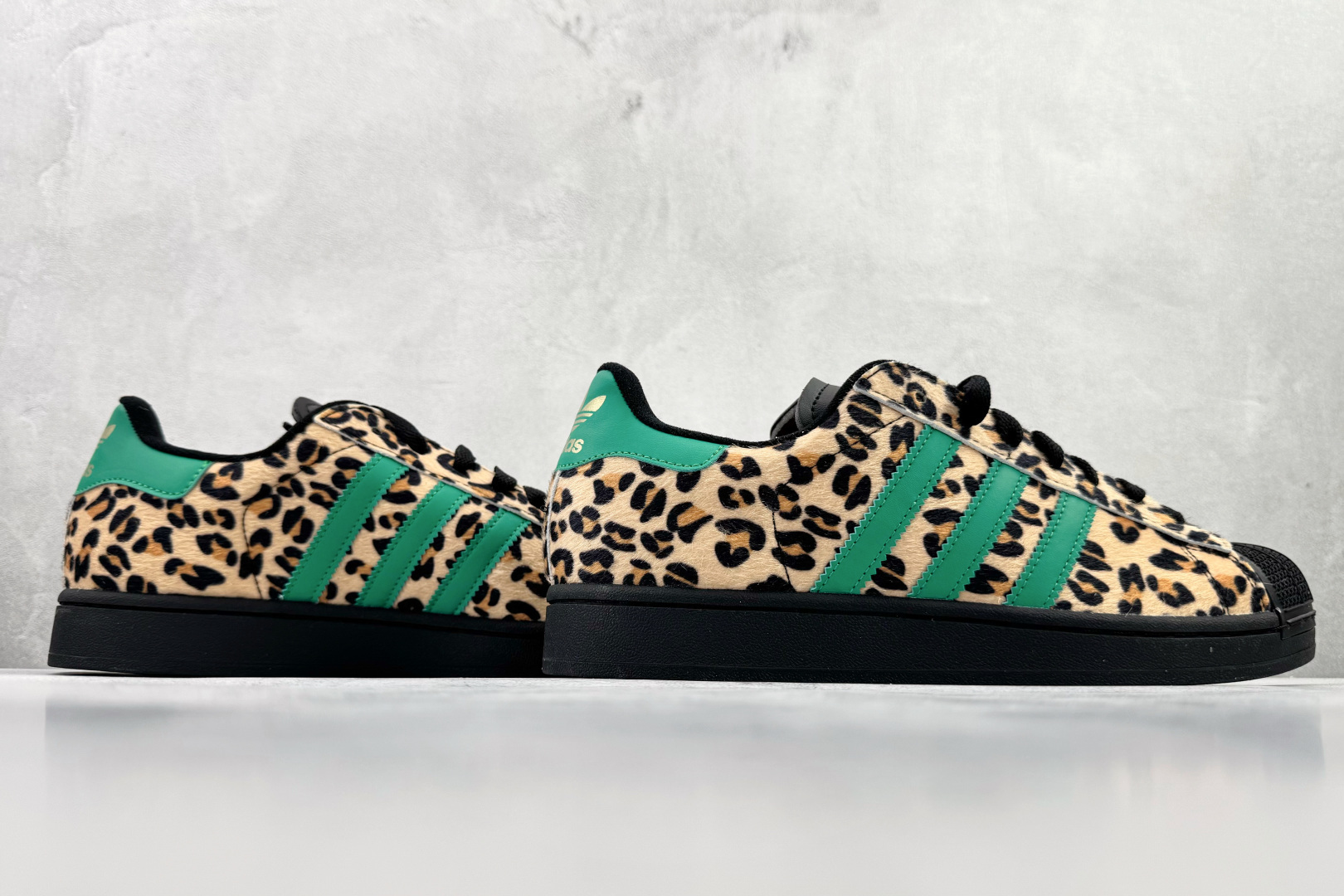 170 平台订单 adidas originals SUPERSTAR Leopard 黑绿色 JP8165