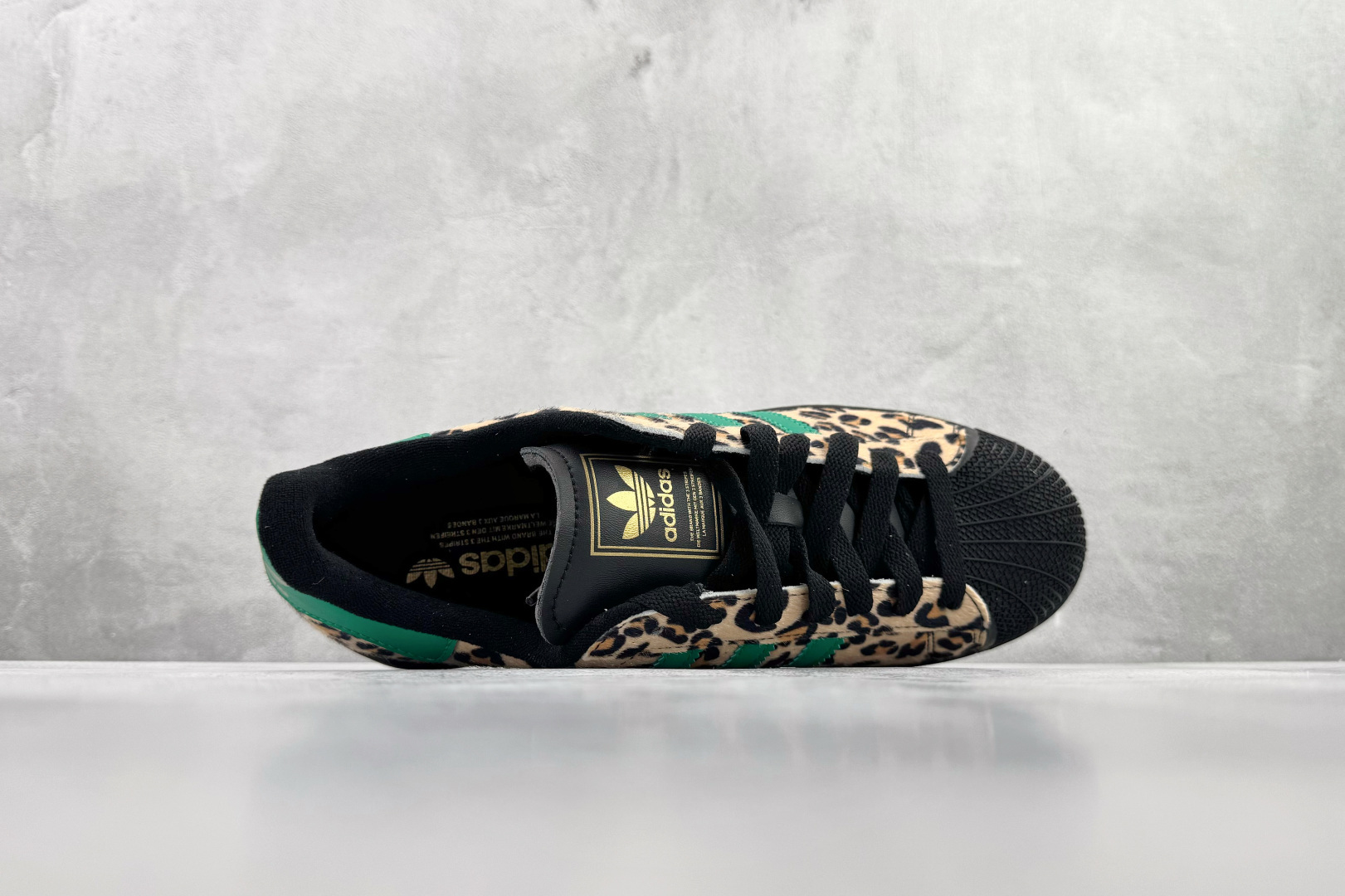 170 平台订单 adidas originals SUPERSTAR Leopard 黑绿色 JP8165