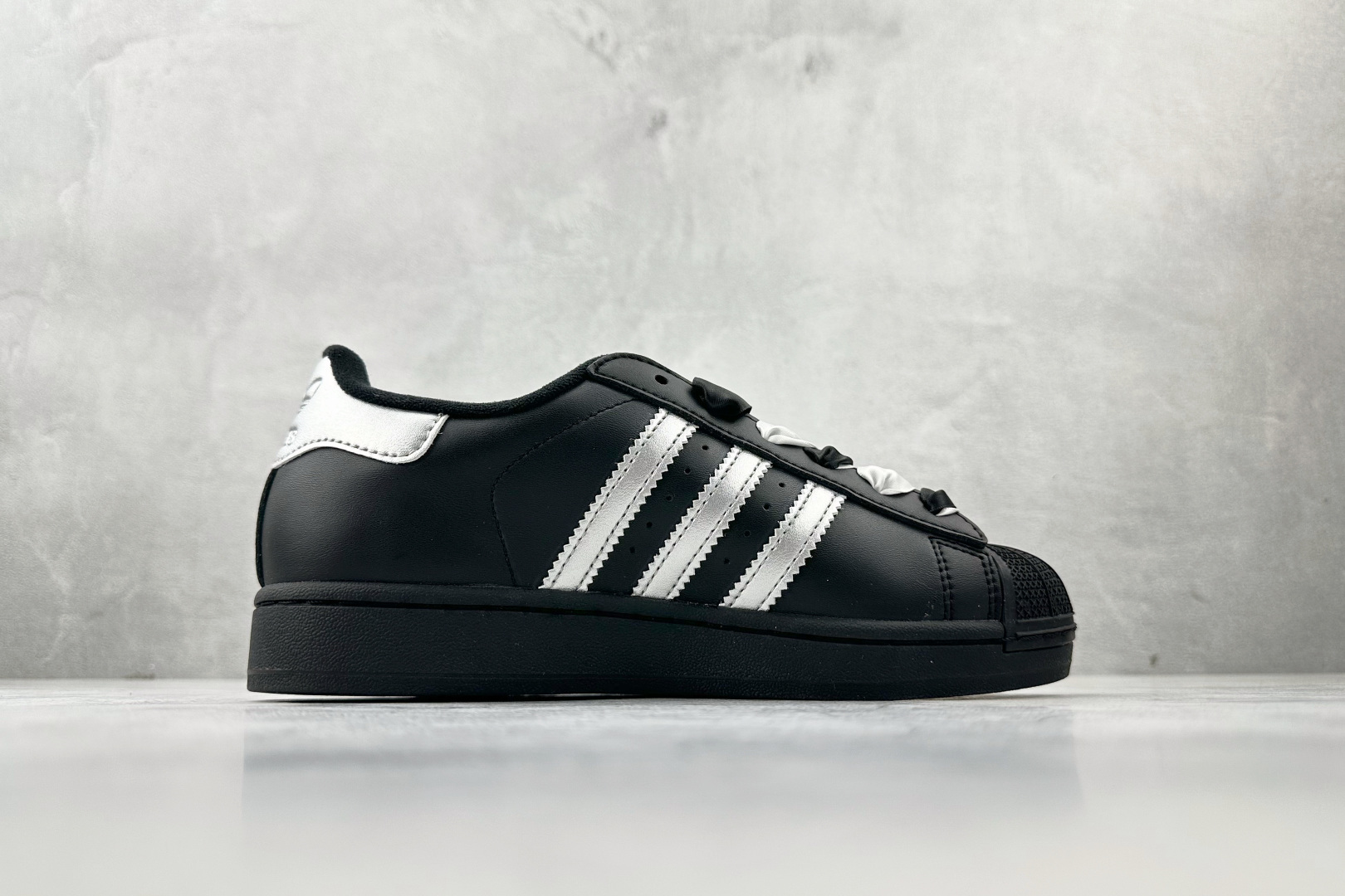 平台专供 adidas originals Superstar 2 黑银 JI0079