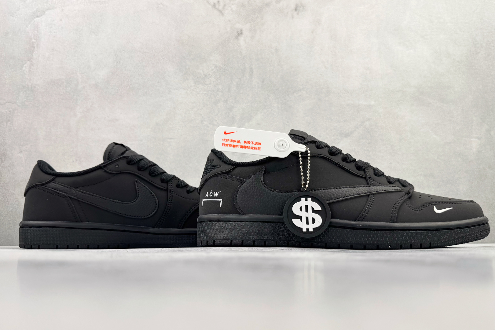 定制 Air Jordan 1 Low ow SP 倒钩 联名 黑色 AC1898-190