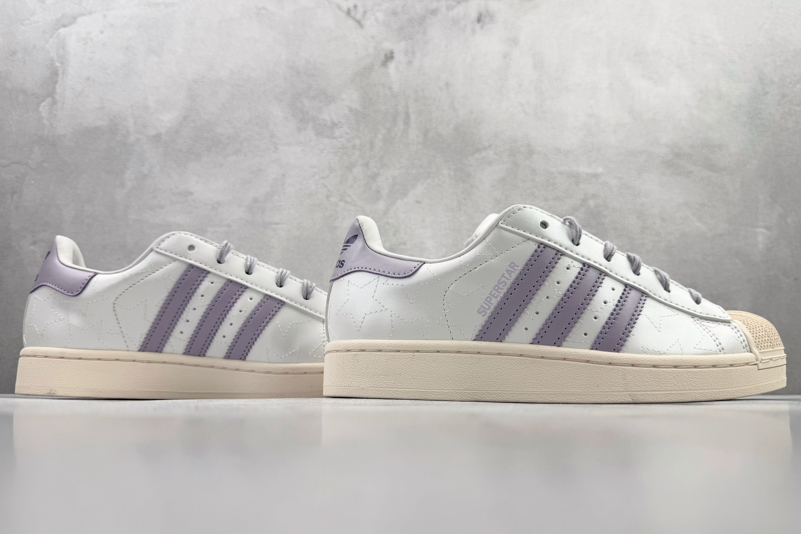 平台专供 adidas originals Superstar 2 白紫 JR6984