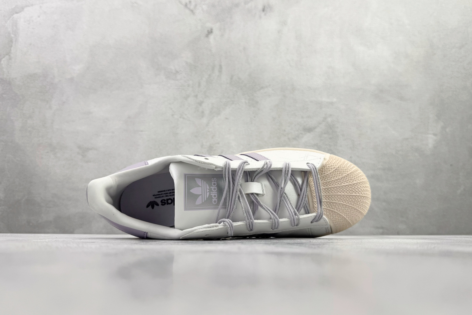 平台专供 adidas originals Superstar 2 白紫 JR6984