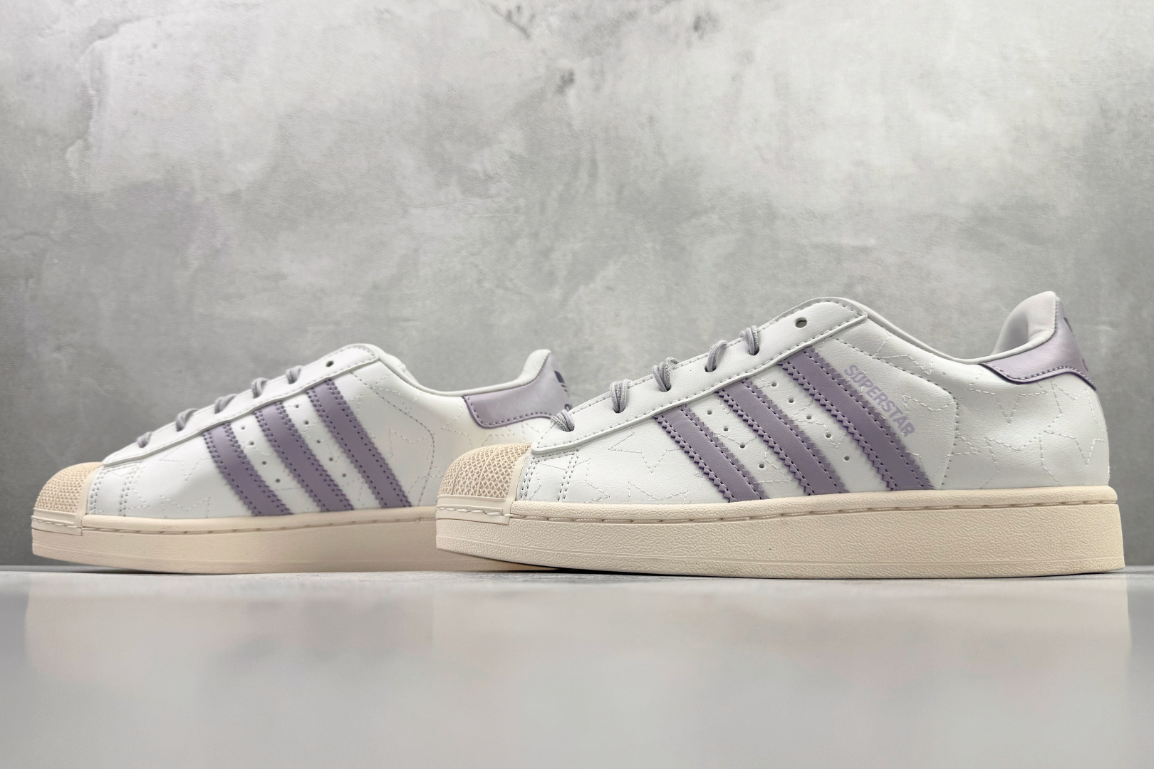 平台专供 adidas originals Superstar 2 白紫 JR6984